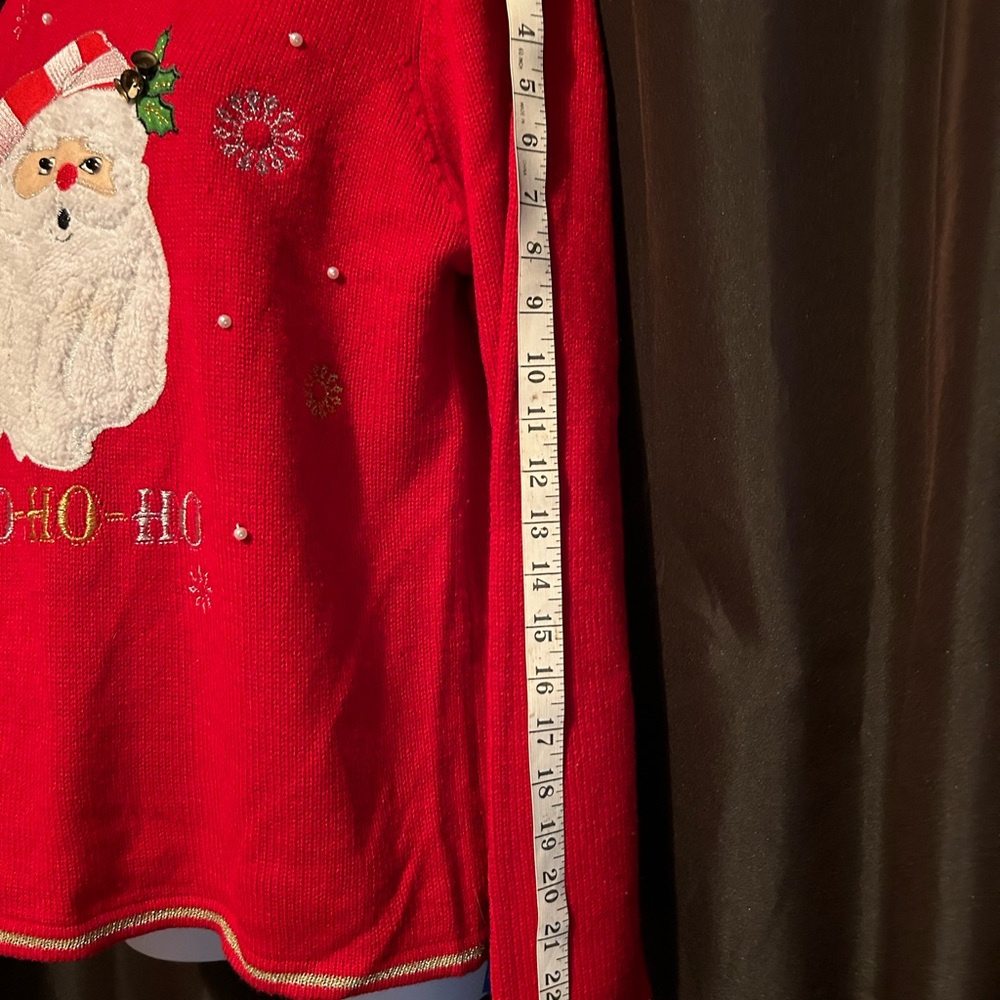United States Sweaters Ho Ho Ho Santa Sweater Size Large 12-14 - Picture 4 of 6